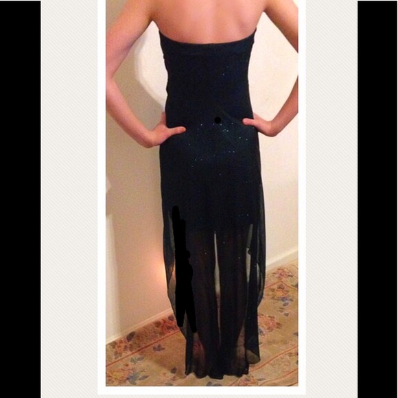 NEW Black strapless high-low dress NEVER WORN! - Picture 3 of 4